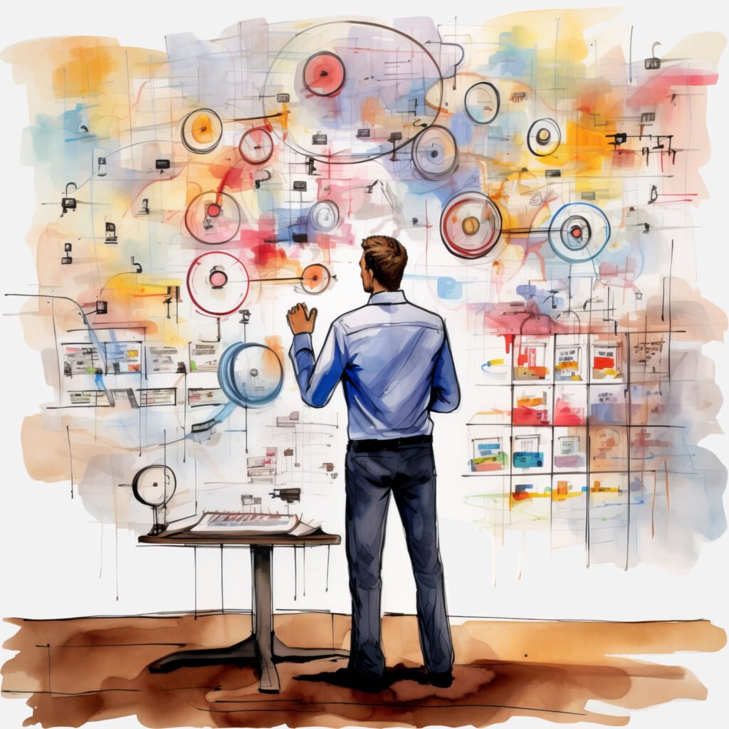 Business consultant watercolor illustration